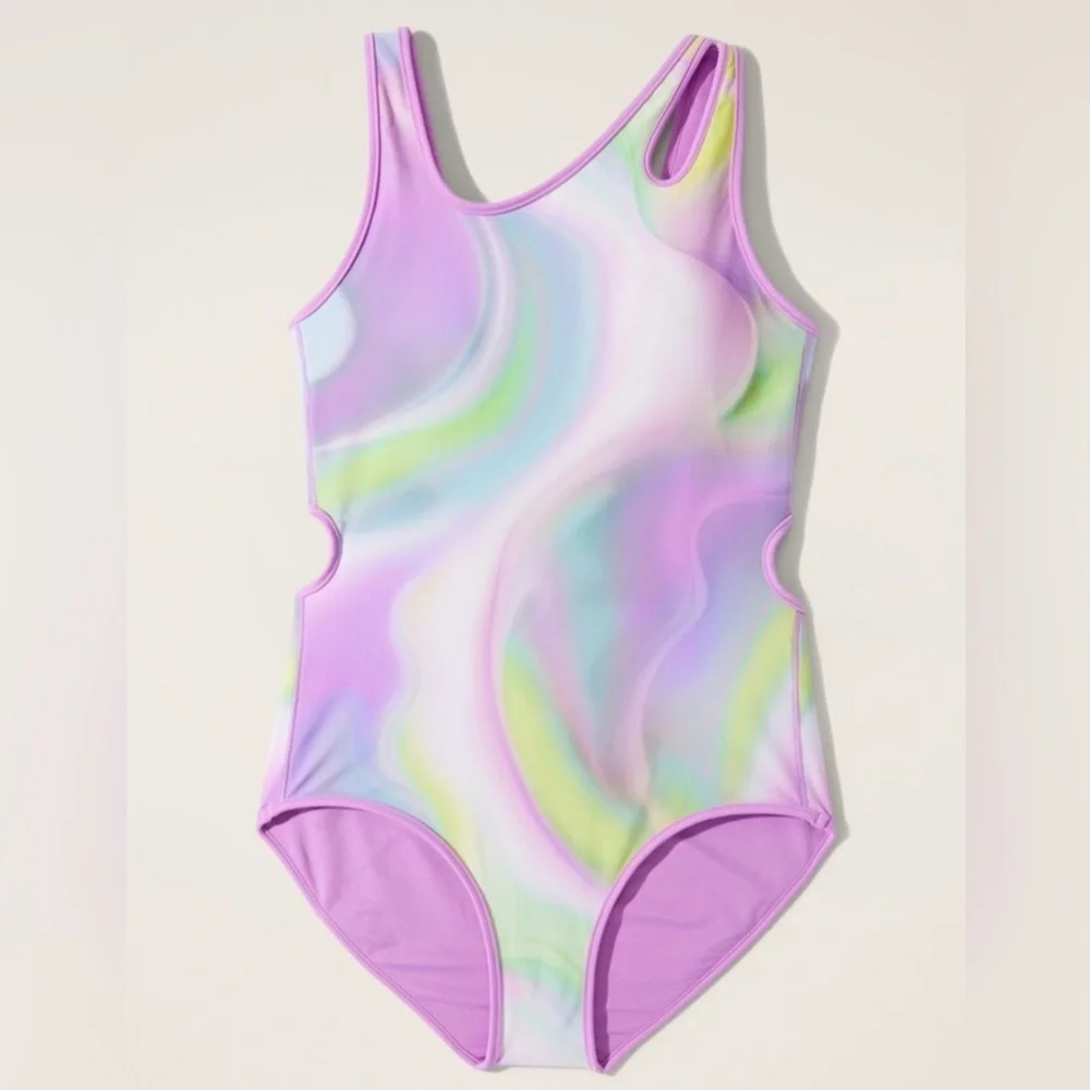 NWT Athleta Girl Cutout One piece Swimsuit Size S/7